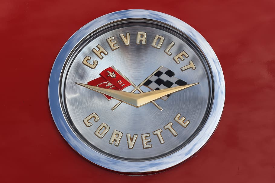 chevrolet, corvette, car, logo, bonnet, ornament, hood, classic, automobile, chrome