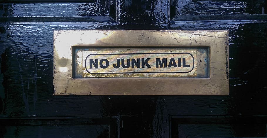 metal mail box, junk mail sticker, metal, mail box, junk mail, sticker, spam, mail, email, mailbox