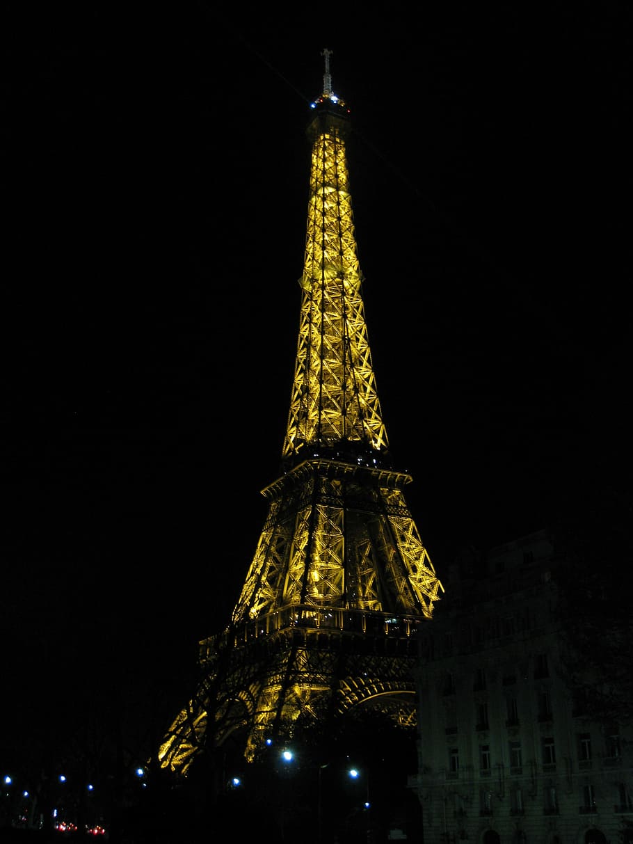 Paris, Eiffel Tower, Night, France, places of interest, landmark, christmas tree, christmas, celebration, tower
