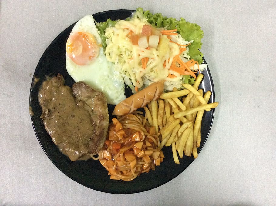 stake, food, meal, ready-to-eat, food and drink, potato, freshness, french fries, prepared potato, fast food