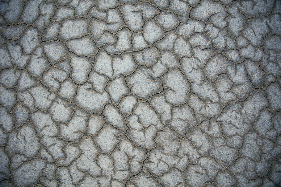 cracked, grey, concrete, pavement, land, soil, dry, nature, outdoor, backgrounds