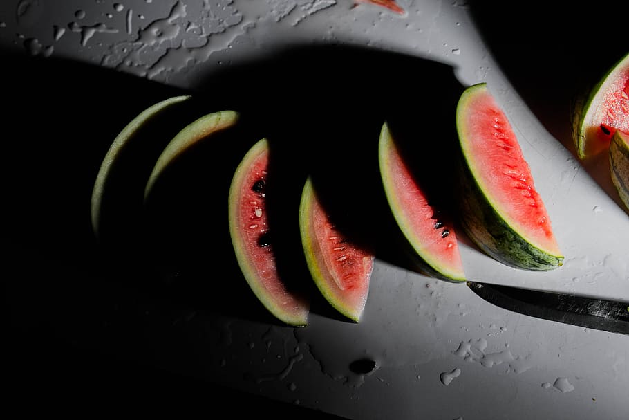 semangka, berair, makanan, buah, pasar, kesegaran, kesejahteraan, makanan dan minuman, makan sehat, dalam ruangan