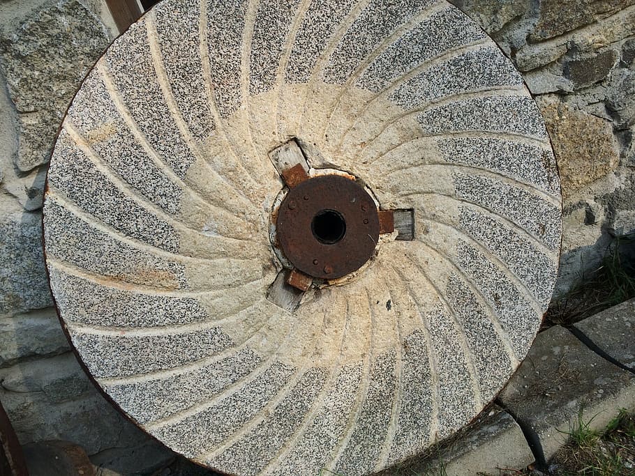mill, grind, millstone, windmill, circle, geometric shape, pattern, shape, day, architecture