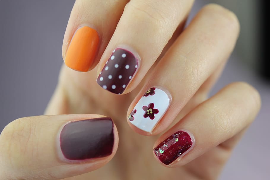 selective, focus photography, assorted, colored, nail art, nails, nail design, manicure, fashion, hand