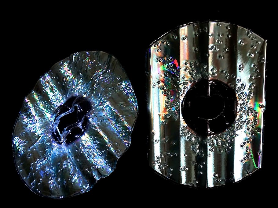 Cd, Dvd, Computer, Digital, Silvery, Art, shiny, color, light, melted