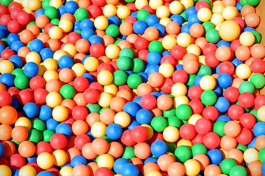 relleno, fotografía de marco, juguetes de bolas de plástico de varios colores, Ball Pit, Bolas, Colorido, Fondo, juguetes, plástico, bolas de plástico