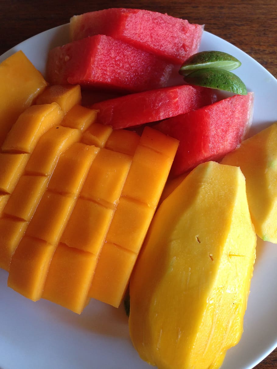 Mango, Fruit, Watermelon, southern countries, food and drink, food, strawberry, slice, flavored ice, healthy eating