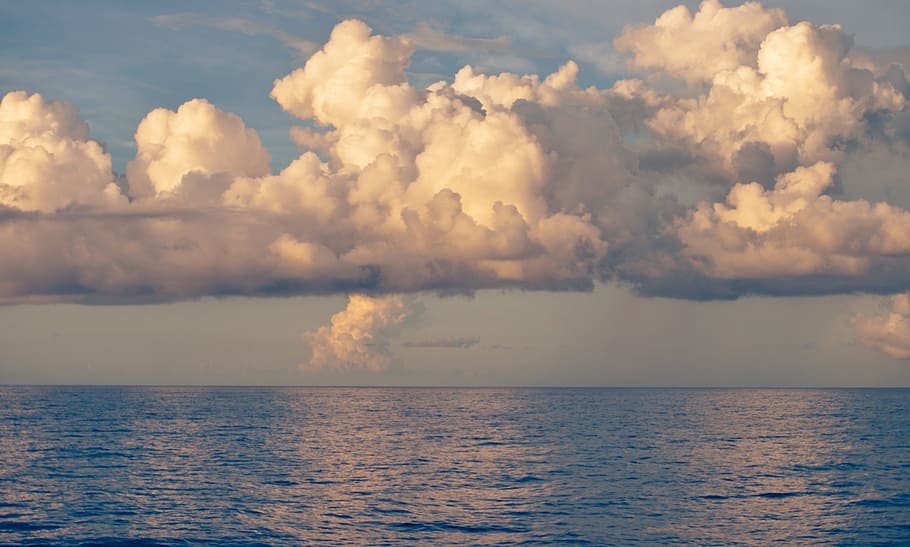 vista al mar, Mar, Ver, Nublado, Día, paisajes, naturaleza, azul, nube - Cielo, cielo