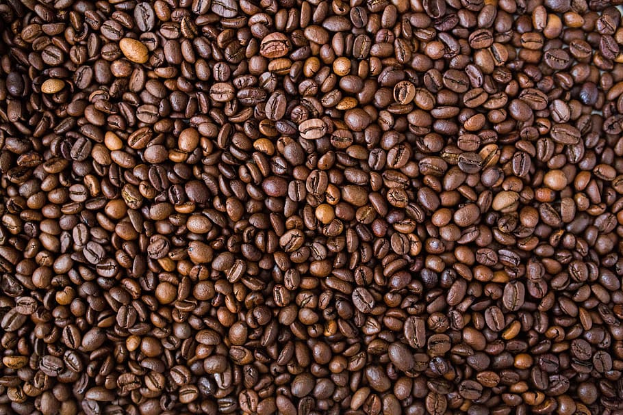 biji kopi banyak, biji kopi, makanan, tekstur, pola, kacang, coklat, kafein, latar belakang, dipanggang
