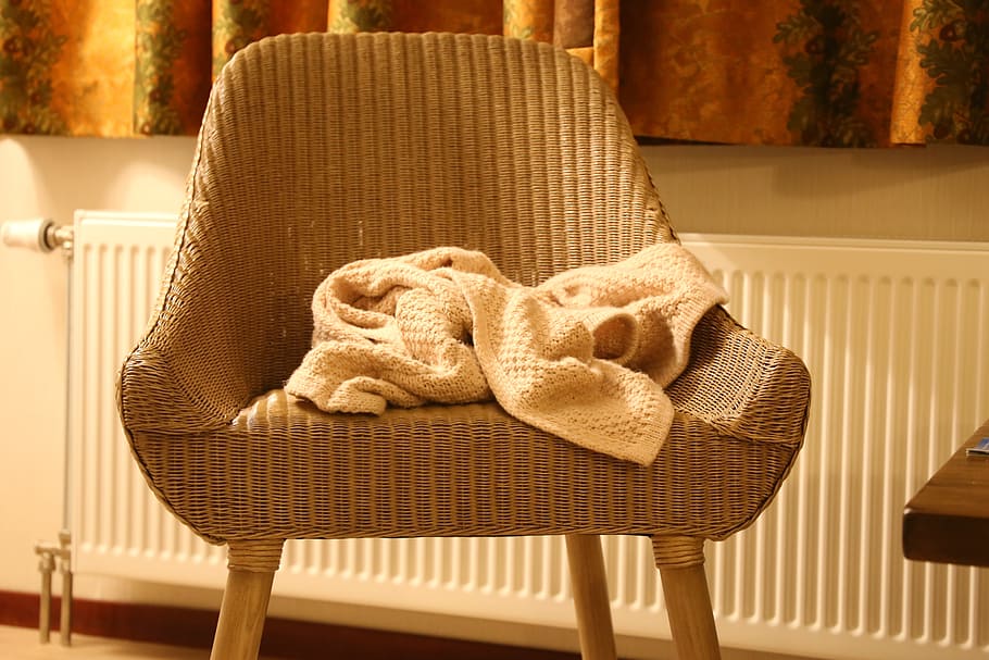 beige, towel, armchair, cosy, chair, interior, design, home, room, modern