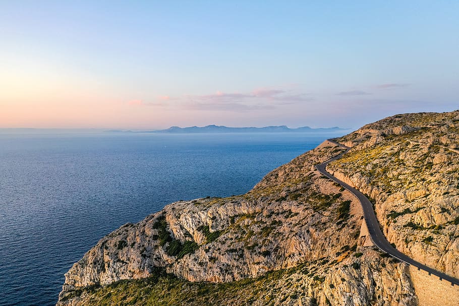 landscape, mallorca, epic, nature, aerial view, aerial footage, drone pictures, scenics - nature, sky, beauty in nature