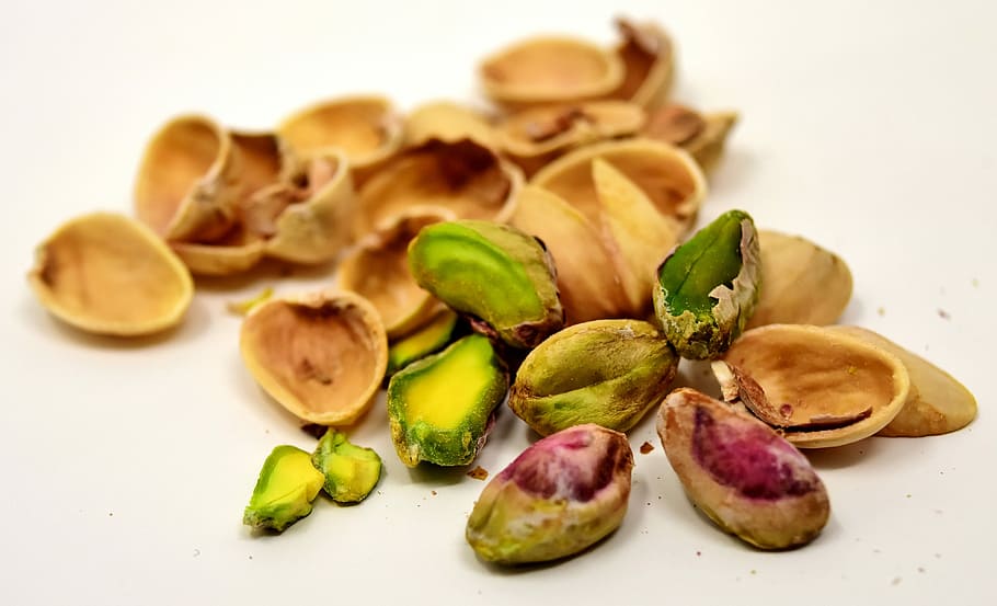close, seeds, pistachios, eat, delicious, snack, cores, food, shell, green