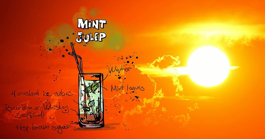 mini julep, cocktail, drink, sunset, alcohol, recipe, party, alcoholic, summer, celebrate