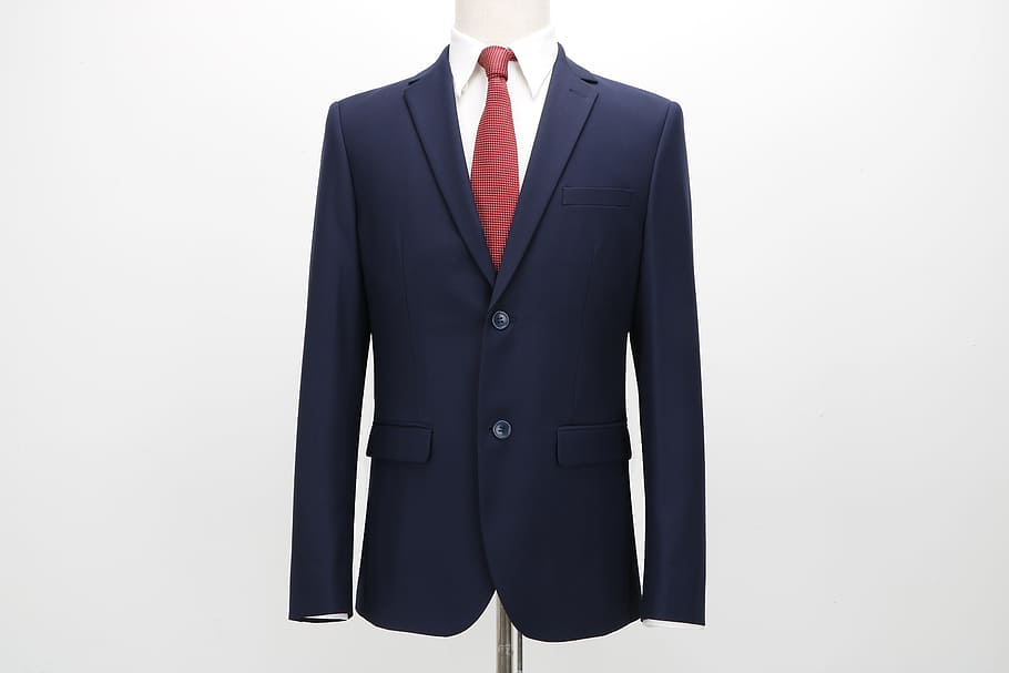 blue, 2-button, 2- button suit jacket, suit, suits, men's suits, business, studio shot, business person, white background