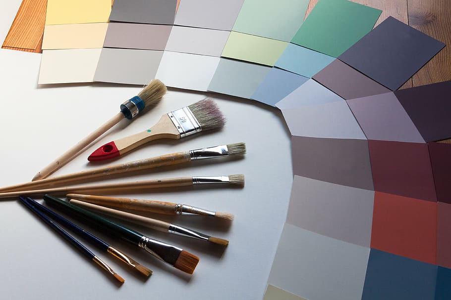 color patterns, brush, design, wall gestalter, trend colors, decision, interior designer, interior-design, evaluation, color picker