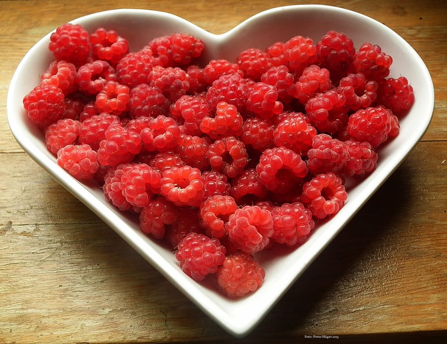 red, raspberries, white, ceramic, bowl, berry, fruits, food, pink, edible