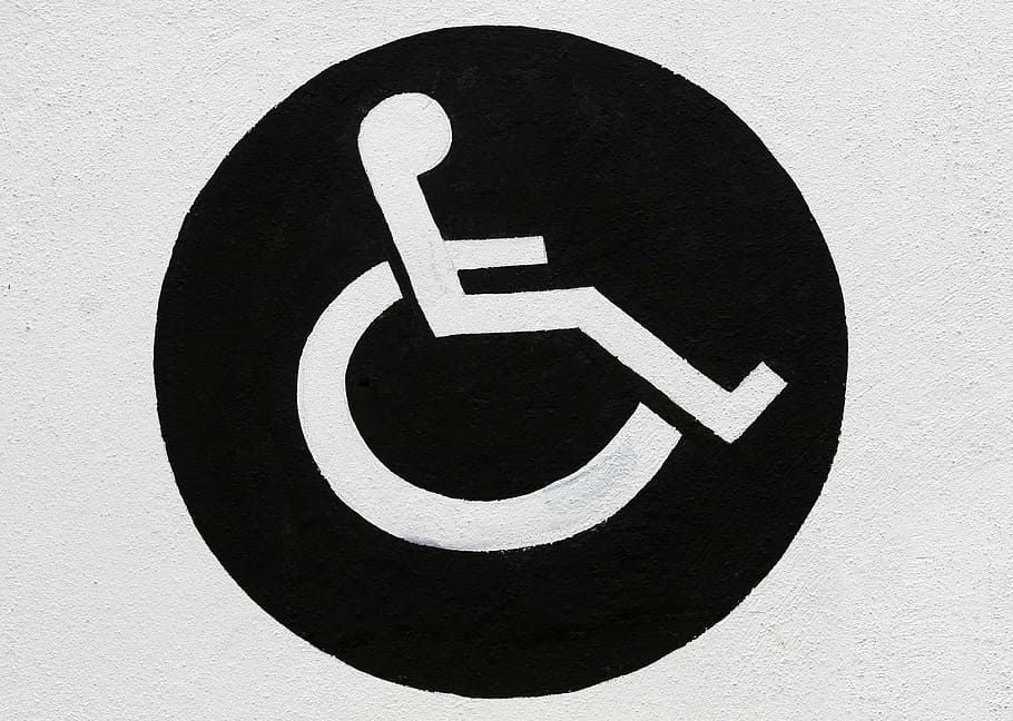 disable symbol, access, accessible, armchair, background, black, building, button, car, care