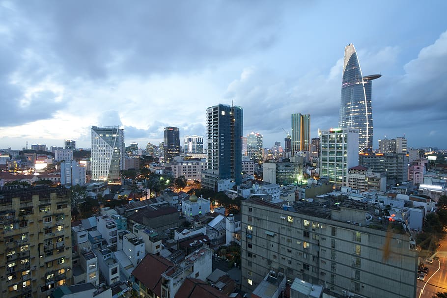 ho chi minh city, saigon, vietnam, bitexco, urban, industry, building exterior, built structure, architecture, city