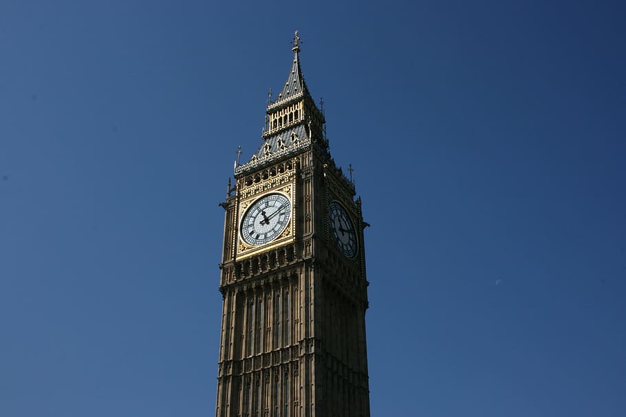 Big Ben, Ben, Blue, Blue Sky, London, london - England, houses Of Parliament - London, england, uK, city Of Westminster, clock
