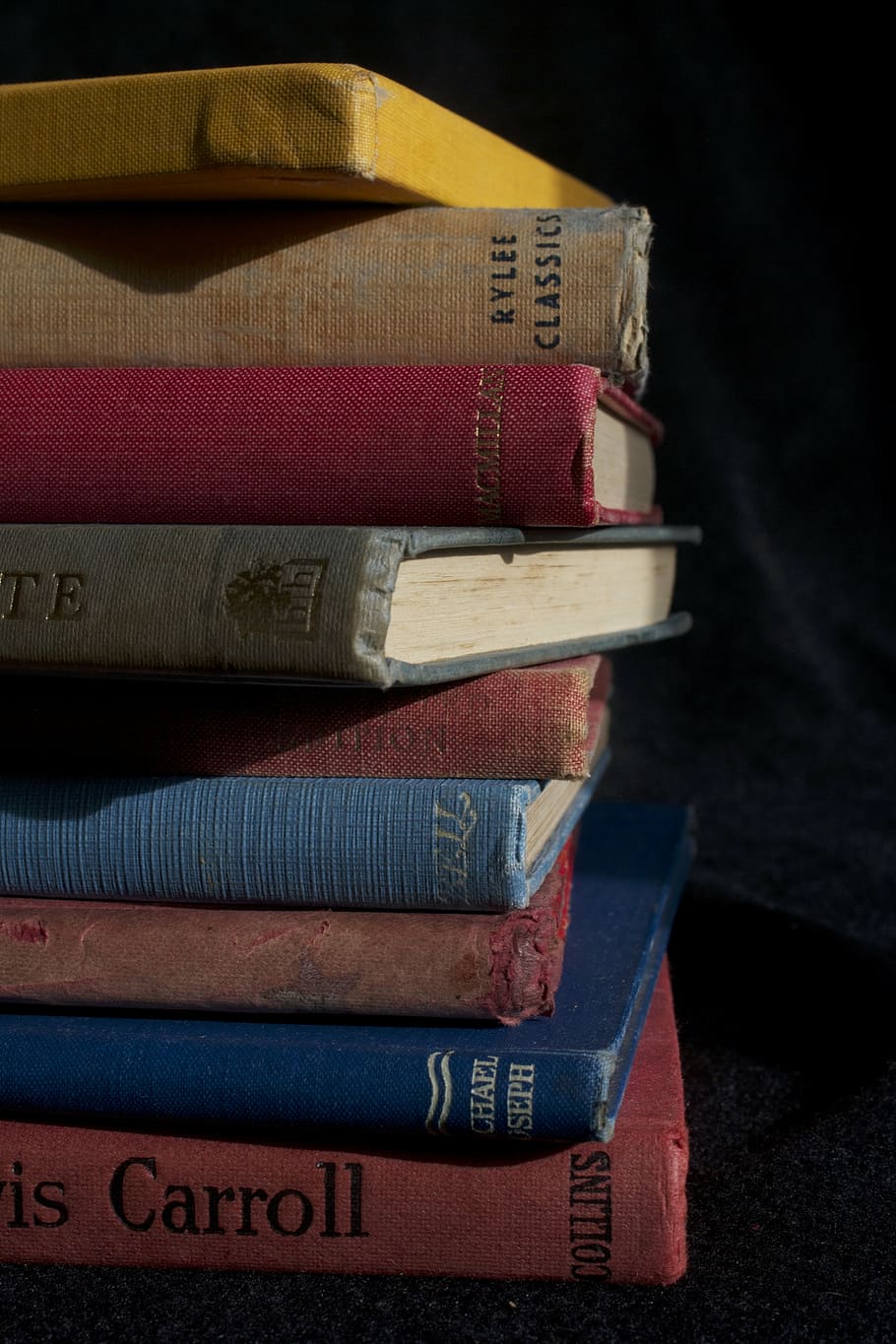 closeup, foto, buku, tua, buku tua, antik, sastra, vintage, membaca, tumpukan