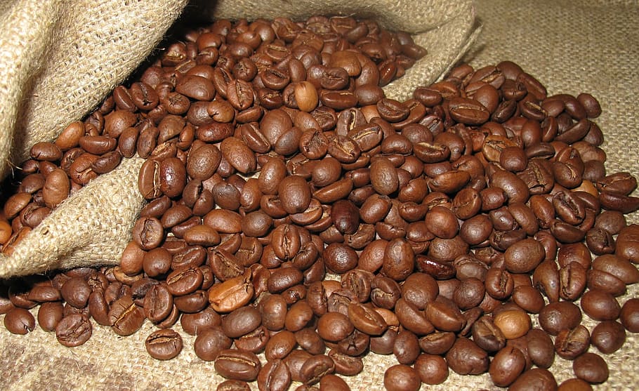 granos de café, café, grano, arábica, frijol, marrón, cafeína, fondos, semillas, alimentos