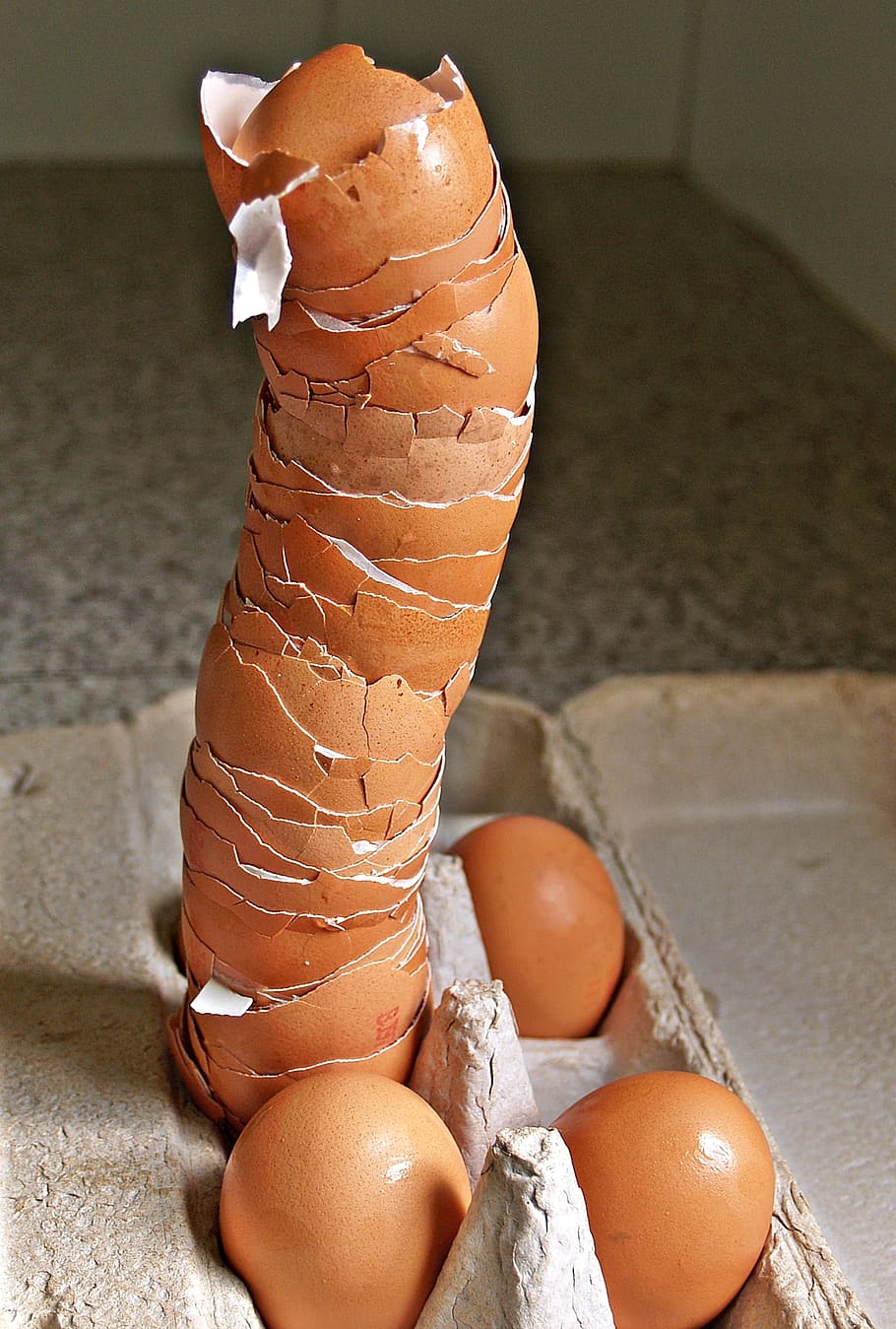 kosong, kulit telur ayam, abu-abu, nampan, kulit telur, tinggi, tumpukan, rusak, telur, karton telur