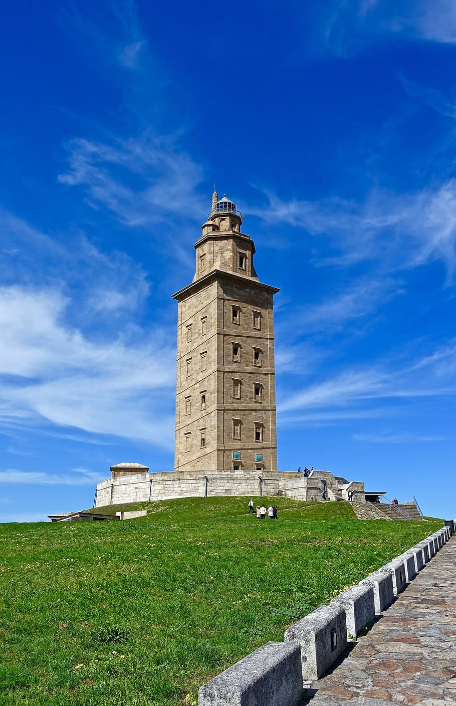 lighthouse, tower, roman, historic, ancient, spain, stone, heritage, monument, unesco