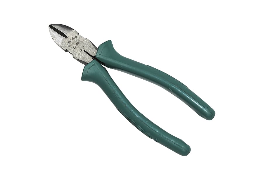 green cutter pliers, Pliers, Cutter, Equipment, Tool, industrial, metal, repair, instrument, electrician