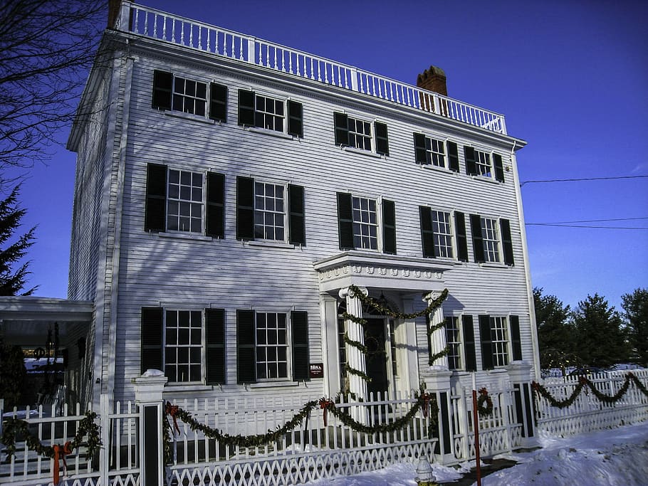 rumah gubernur goodwin, baru, hampshire, Gubernur, Goodwin, Mansion, Portsmouth, New Hampshire, bangunan, foto