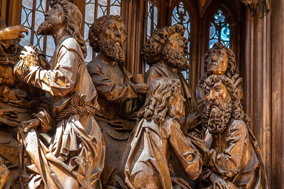 rothenburg of the deaf, st jacob, riemenschneider, holy-blood-altar, architecture, church, religion, famous Place, cathedral, statue