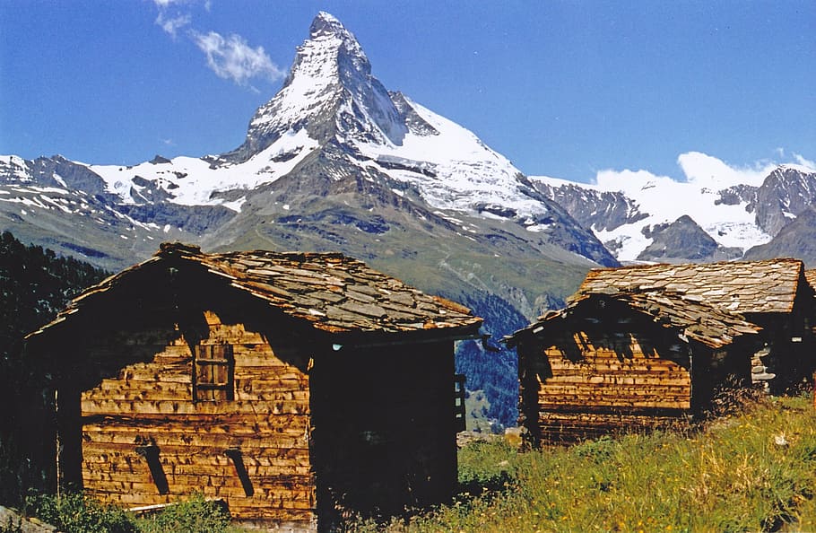 matterhorn, mountain, zermatt, alpine, switzerland, valais, series 4000, bergsport, snow, landscape