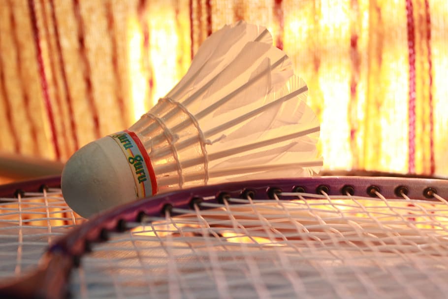 badminton racket, shuttlecock, badminton, sports, activity, racket, racquet, match, leisure, play