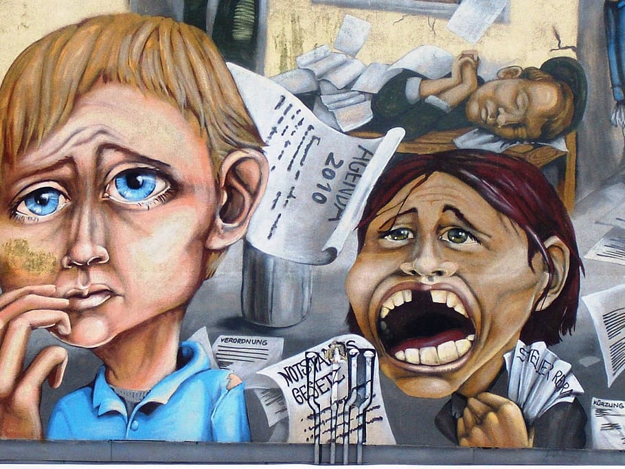 Berlin, Kota, Dinding, Grafiti, jerman timur, jerman barat, ddr, kejutan, headshot, ketakutan