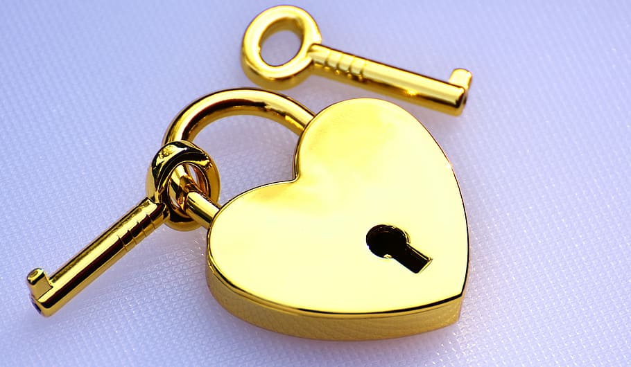 together, Key, Heart, key to the heart, connectedness, valentine's day, luck, symbol, affection, love