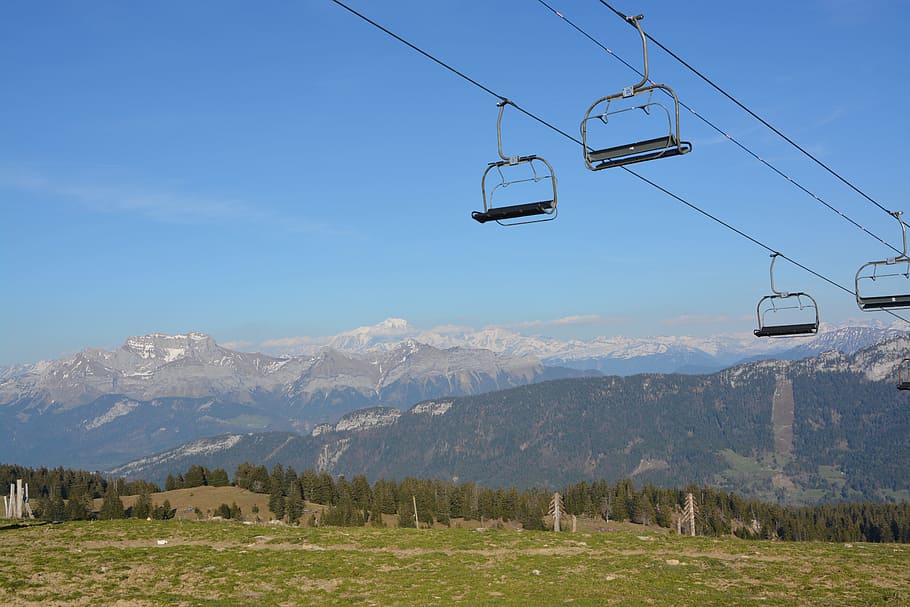 Gunung, Prancis, Haute-Savoie, Hiking, tenang, ski, taman, melihat, annecy, alps