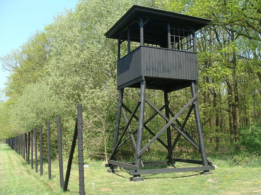 Westerbork, Drenthe, Guardhouse, war camp, jews, prosecution, second world war, germany, netherlands, watchtower
