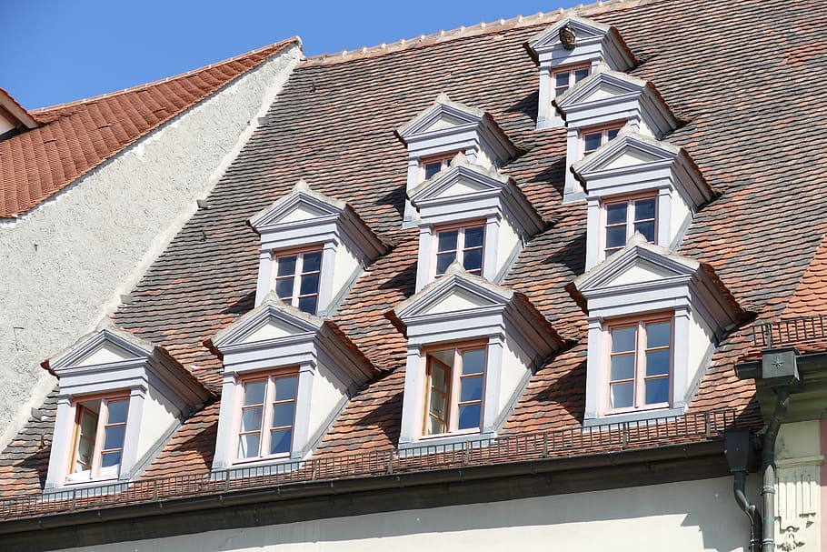 Naumburg, Sajonia-Anhalt, perspectiva, vista, centro histórico, históricamente, techo, ventana, Arquitectura, estructura construida