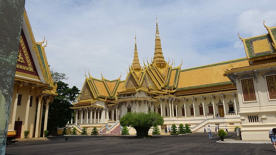 Cambodia, Phnom Penh, Royal Palace, architecture, religion, built structure, place of worship, building exterior, history, building