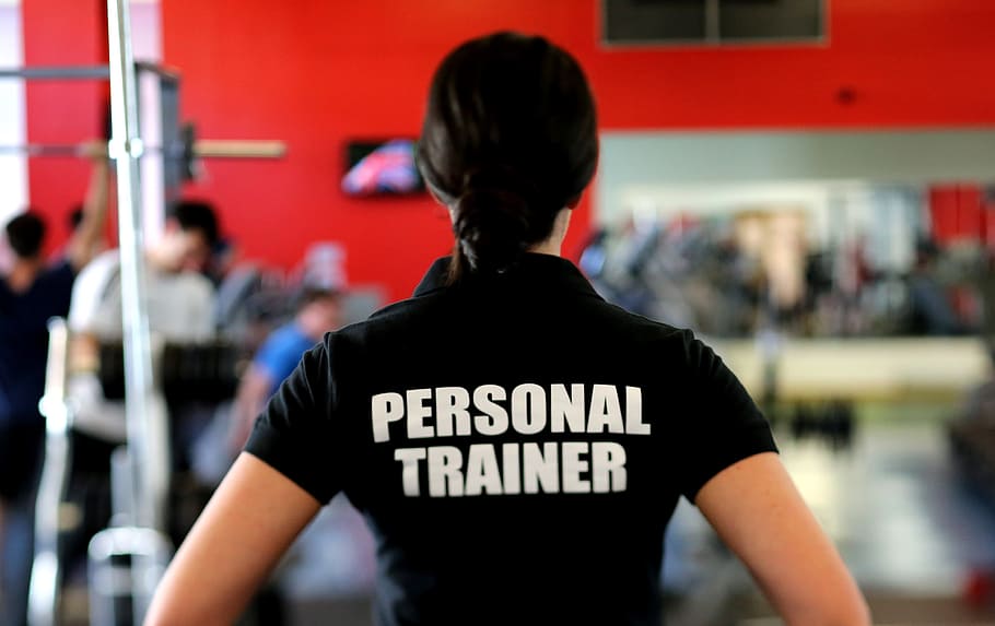 focus photo, woman, wearing, personal, trainer shirt, focus, Personal Trainer, shirt, trainers, london