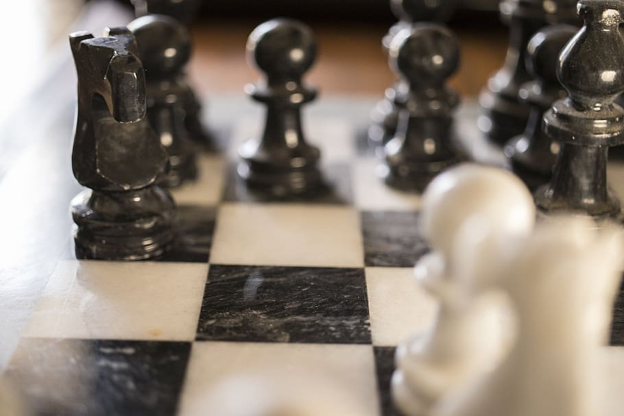 ajedrez, juego, estrategia, liderazgo, desafío, pensamiento, movimiento, curso de acción, carrera, solución
