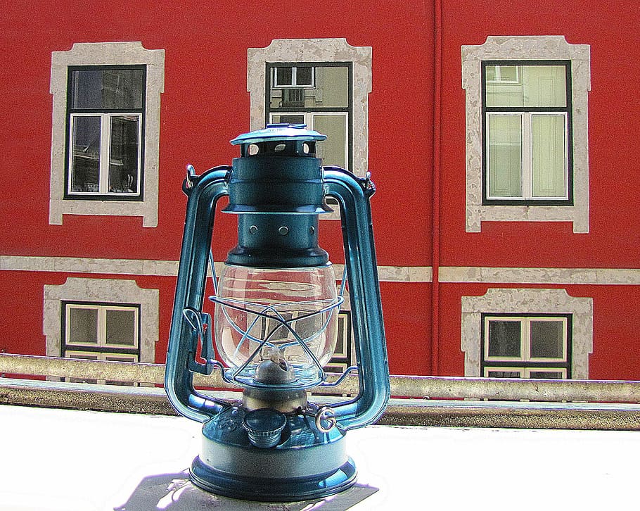 teal gas lantern, window, window sill, wall house, building, architecture, city, the façade of the, style, lantern