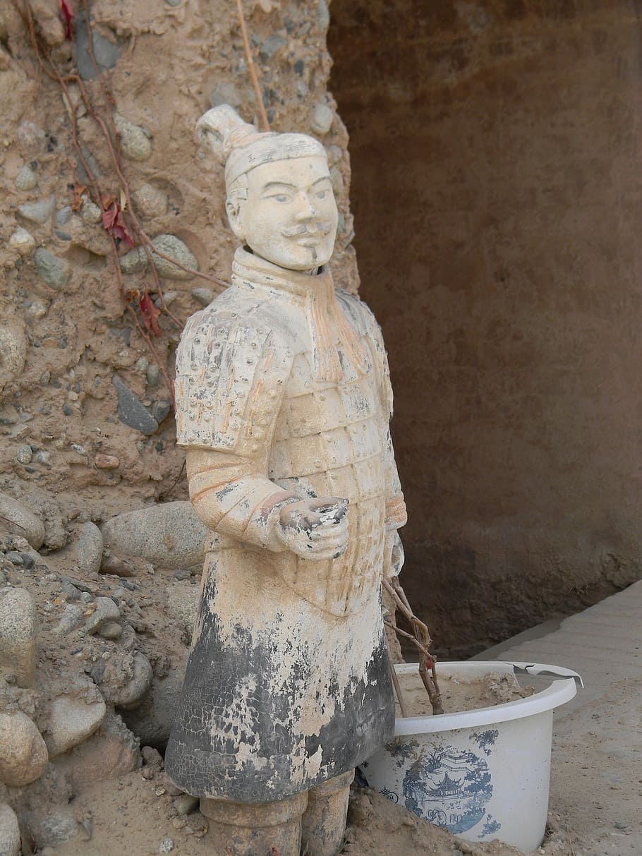 tourism, terracotta, desert, dunhuang, china, statue, sculpture, architecture, religion, art and craft