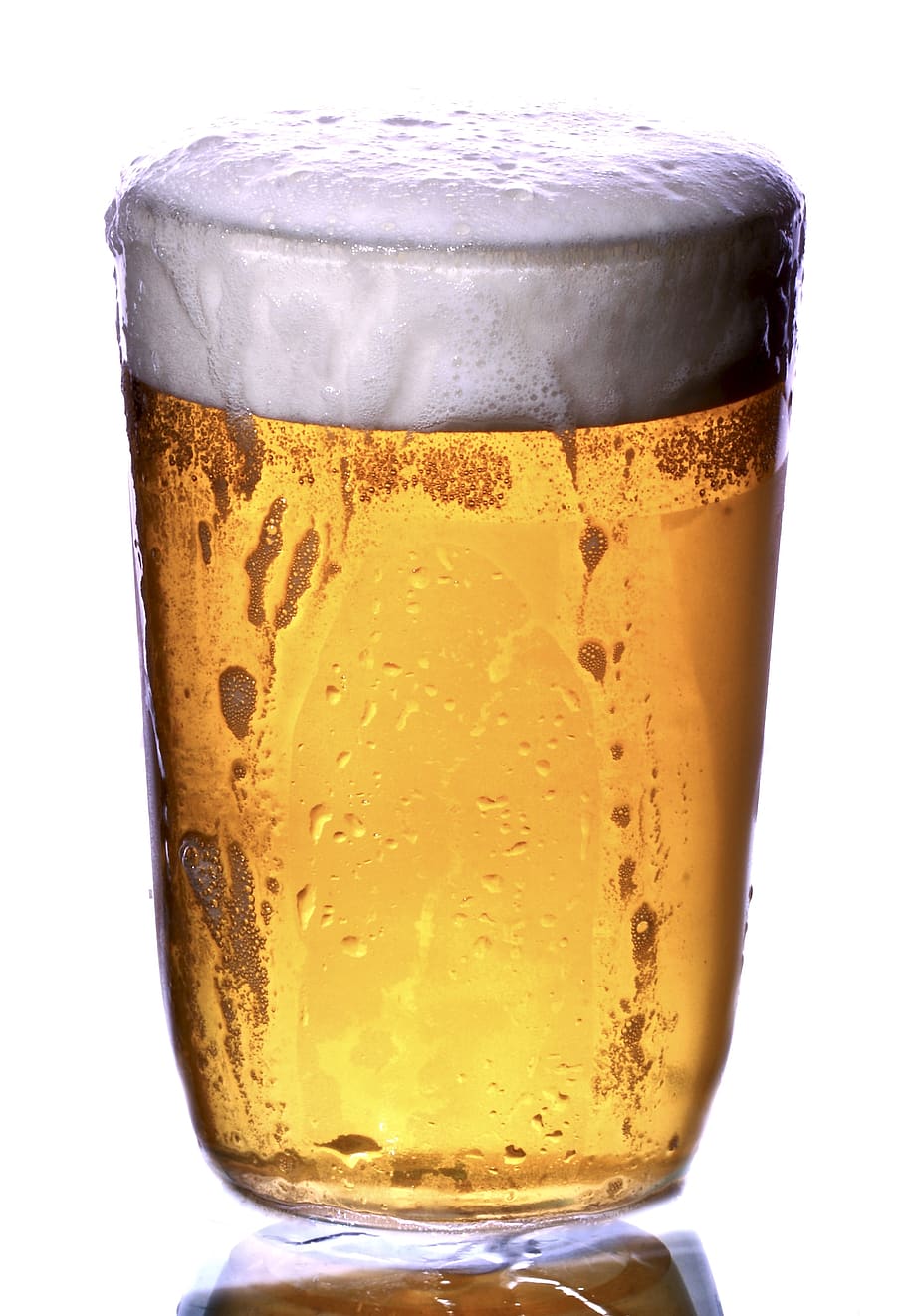 beer, glass, drink, foam, malt, alcohol, refreshment, food and drink, beer - alcohol, white background