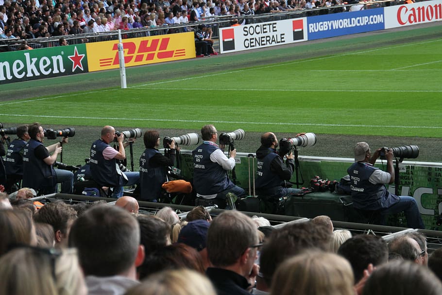 Rugby, Camera Men, World, Cup, Stadium, world, cup, sport, wembley, championship, large group of people
