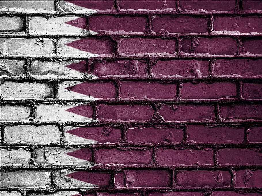 깃발, 기치, 국가, 상징, 전국의, 애국심이 강한, 애국자, 애국심, 벽, 카타르