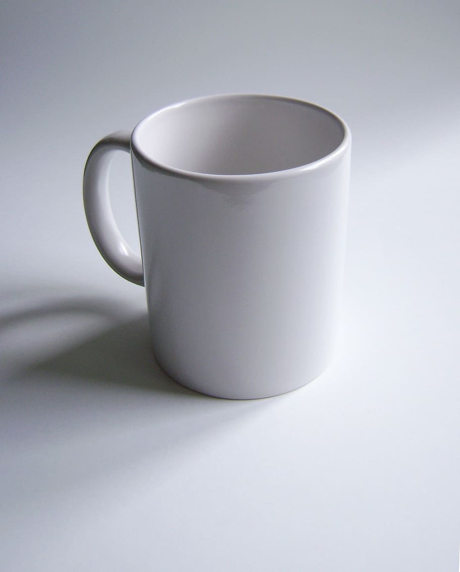 empty, mug, white, board, drink, the dish, ceramics, cup, food and drink, studio shot