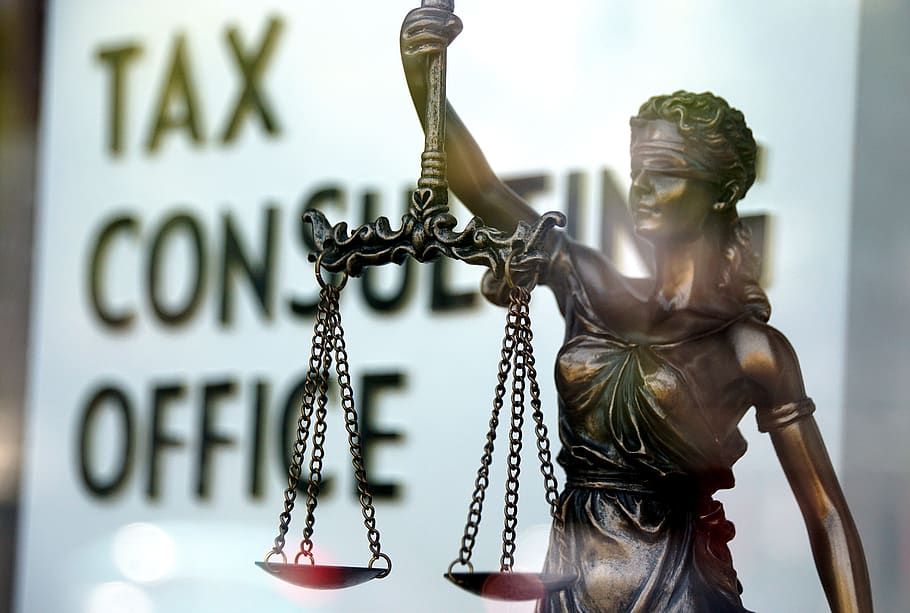 taxes, tax consultant, tax return, justice, right, law, justitia, case