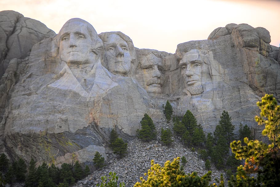 Mount Rushmore, parque, nacional, Monumento, Estados Unidos, montaña, punto de referencia, presidentes, Washington, memorial