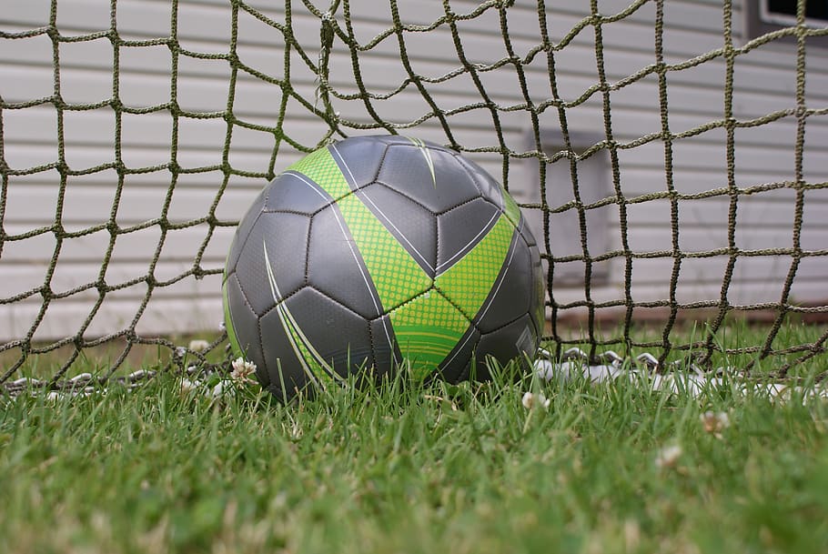 soccer, football, ball, sports, game, kick, field, net, grass, sport