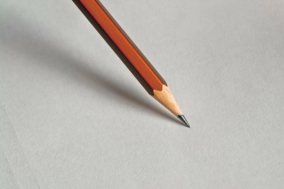 macro photography, brown, pencil tip, white, surface, pencil, office, design, creative, paper